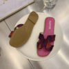 Colorful Ribbon Bow Flat Heel Slippers