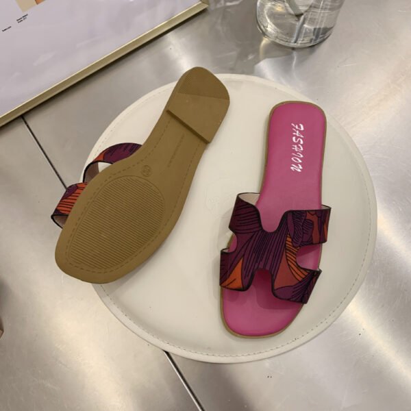 Colorful Ribbon Bow Flat Heel Slippers