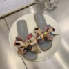 Colorful Ribbon Bow Flat Heel Slippers